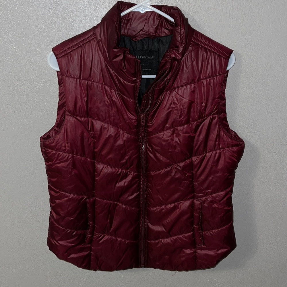 Maroon puffer vest